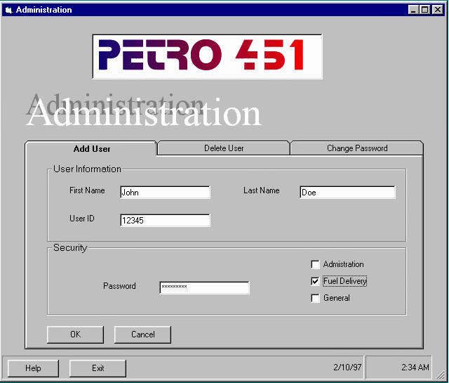 [administration screen]