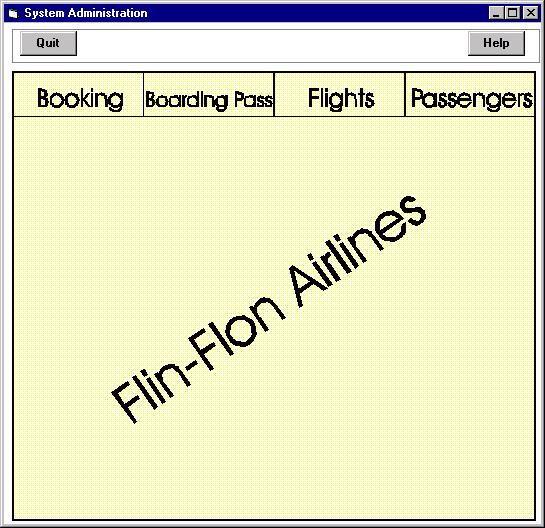 Image of booking agent screen