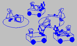 Line Drawings of Various Robots